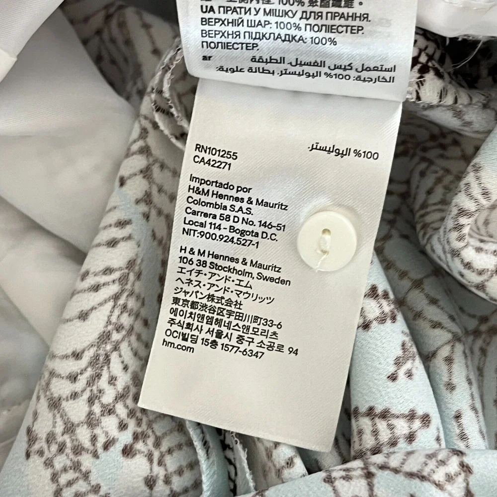 H & M Strapless Leaf Print Jumpsuit Resortwear‎ Coastal Cowgirl Crop Wide-Leg 10 - Picture 13 of 14